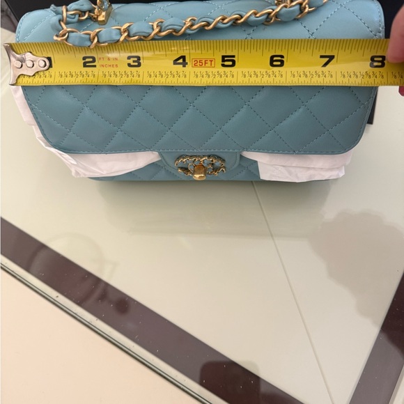 Chanel Light Blue Quilted Shoulder Bag - Picture 9 of 14